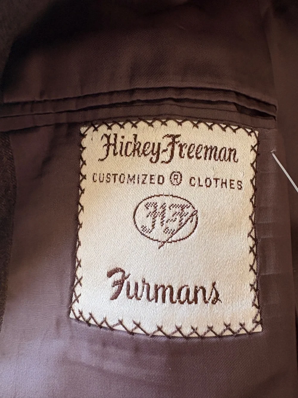Hickey Freeman Boardroom Collection Wool Suit 46L Gray Pinstripe Classic Office
